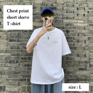 Tシャツ 半袖 メンズ ホワイト 白 L ストリート カジュアル【PN5229】(Tシャツ/カットソー(半袖/袖なし))