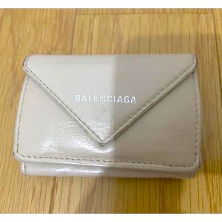 バレンシアガ(Balenciaga)のBALENCIAGA papier ミニウォレット　ベージュ(財布)