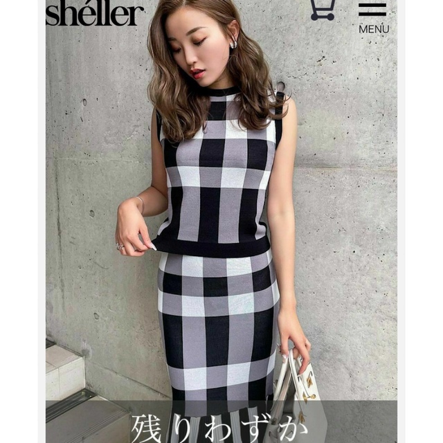 sheller ギンガムチェック セットアップ-