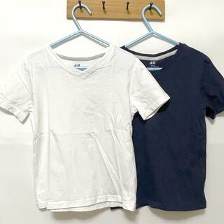 エイチアンドエム(H&M)のH&M♡VネックTシャツ2枚セット♡110cm(Tシャツ/カットソー)