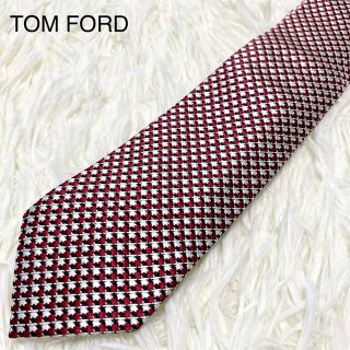 トムフォード(TOM FORD)の【美品】TOM FORD トムフォード ネクタイ 千鳥格子系 シルク イタリア(ネクタイ)