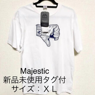 マジェスティック(Majestic)の【新品】majestic マジェスティック ヤンキース 半袖 Tシャツ XL(Tシャツ/カットソー(半袖/袖なし))