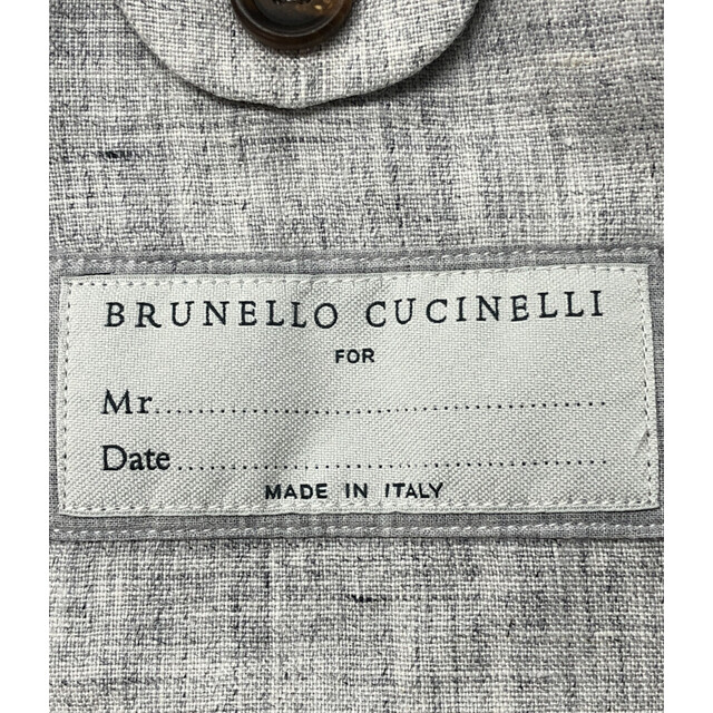 BRUNELLO CUCINELLI(ブルネロクチネリ)のブルネロクチネリ テーラードジャケット リネンジャケット メンズ 50 メンズのジャケット/アウター(テーラードジャケット)の商品写真