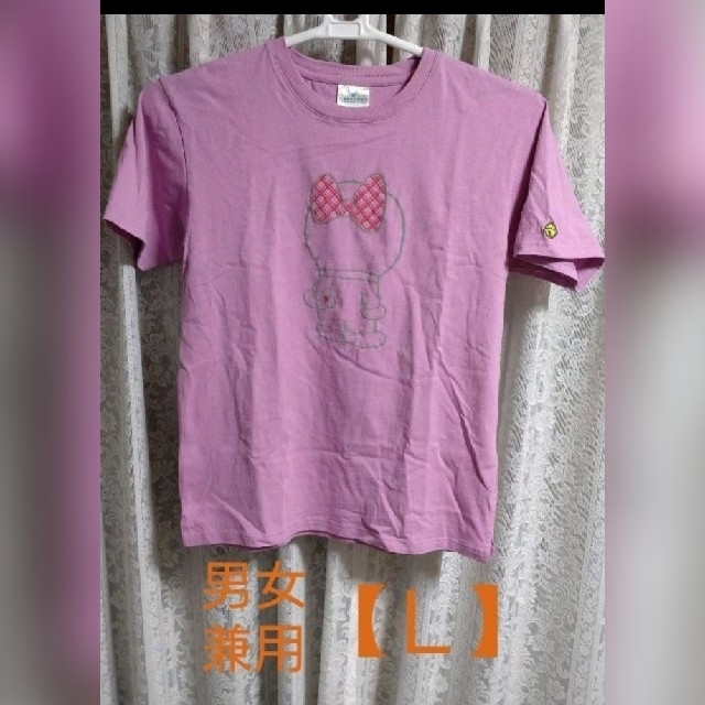 ドラミちゃん　Tシャツ　【Ｌ】男女兼用　ピンク系　未来デパート レディースのトップス(Tシャツ(半袖/袖なし))の商品写真