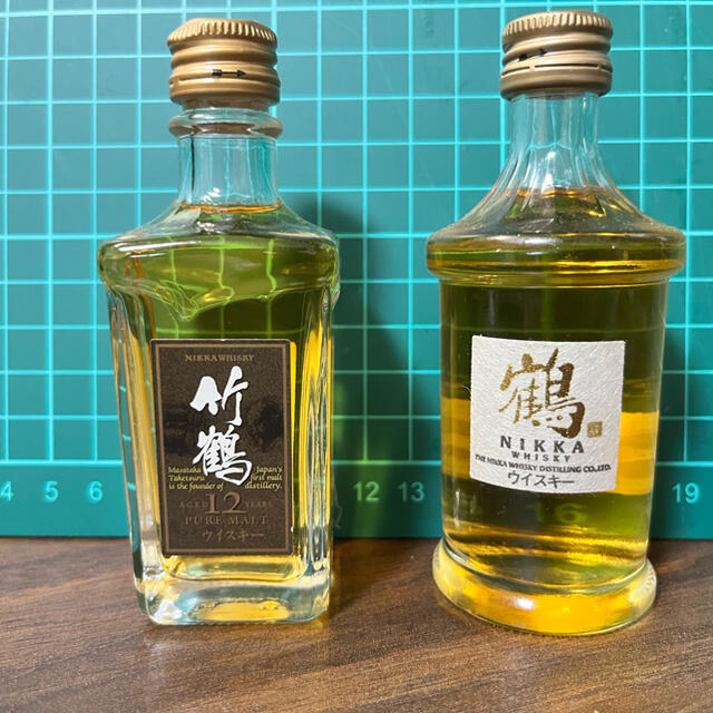 【未開栓ミニボトル】竹鶴12年 鶴NIKKA 2点セット