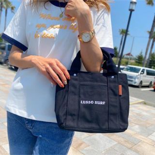 スタンダードカリフォルニア(STANDARD CALIFORNIA)の正規品☆LUSSO SURF マルチポケット　トートバッグ　ブラック　RVCA(トートバッグ)