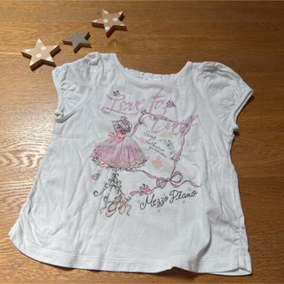 メゾピアノ(mezzo piano)の【専用】メゾピアノ Tシャツ& ピンク　スカート　フリル　110cm セット(Tシャツ/カットソー)
