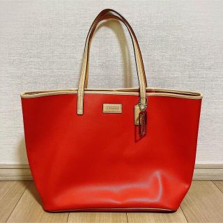 コーチ(COACH)のコーチ パークメトロレザートート F24341 トートバッグ　オレンジ　通勤(トートバッグ)