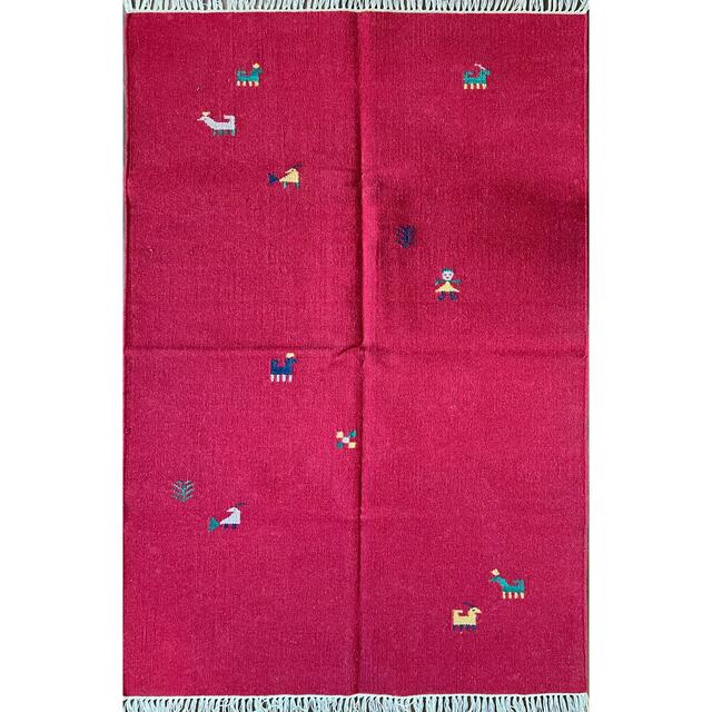 インドキリム ウール 手織り 178×120cm