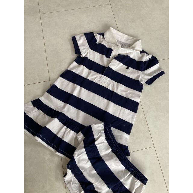 POLO RALPH LAUREN(ポロラルフローレン)の専用♡ラルフローレン  フリルティアードワンピース ボーダー 90cm キッズ/ベビー/マタニティのキッズ服女の子用(90cm~)(ワンピース)の商品写真