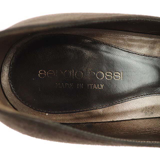 Sergio Rossi(セルジオロッシ)のセルジオロッシ パンプス アーモンドトゥ ウェッジソール 37 23.5cm 茶 レディースの靴/シューズ(ハイヒール/パンプス)の商品写真