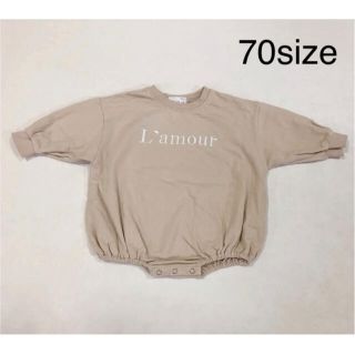 韓国子供服　ロゴロンパース　70size(ロンパース)