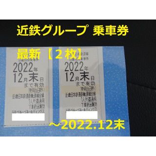 キンテツヒャッカテン(近鉄百貨店)の最新【2枚】近鉄G 沿線招待乗車券 ～2022.12末 ☆ 株主優待券(その他)