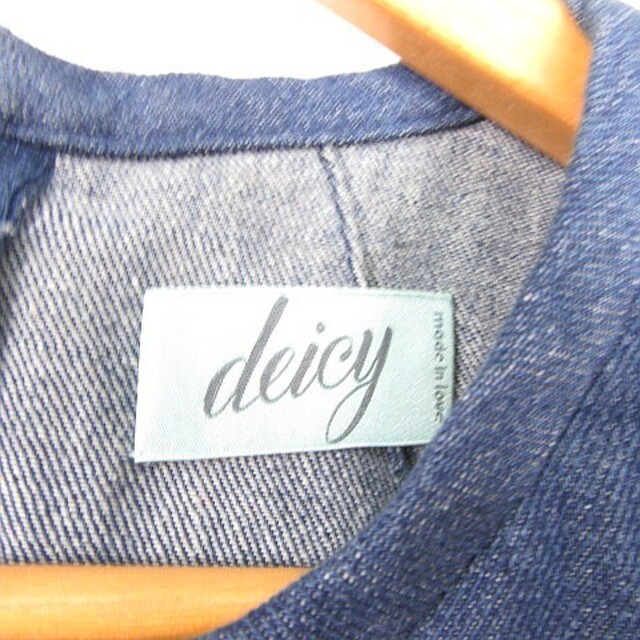 deicy(デイシー)のデイシー deicy デニムワンピース 膝上丈 ノースリーブ 綿 0 ブルー レディースのワンピース(ひざ丈ワンピース)の商品写真