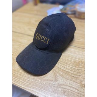 グッチ(Gucci)のGUCCI グッチ　レザーロゴ　キャップ(キャップ)