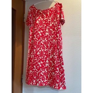 トリーバーチ(Tory Burch)のトリーバーチ　花柄　ボーダー　ワンピース　コットンワンピース(ひざ丈ワンピース)