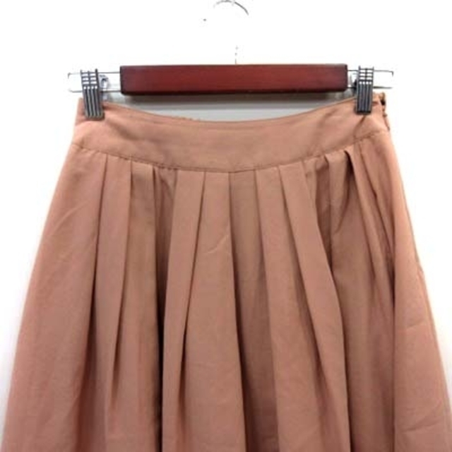 リッチミー フレアスカート ギャザー ミモレ ロング 0 ベージュ レディースのスカート(ロングスカート)の商品写真
