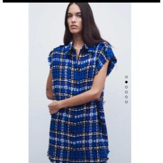 ザラ(ZARA)のZARA  ツイードワンピ　ジレ　ベスト(ベスト/ジレ)