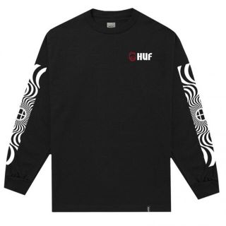 ハフ(HUF)のHUF × SPITFIRE Swirls L/S ロンT ロング　ブラック M(Tシャツ/カットソー(七分/長袖))