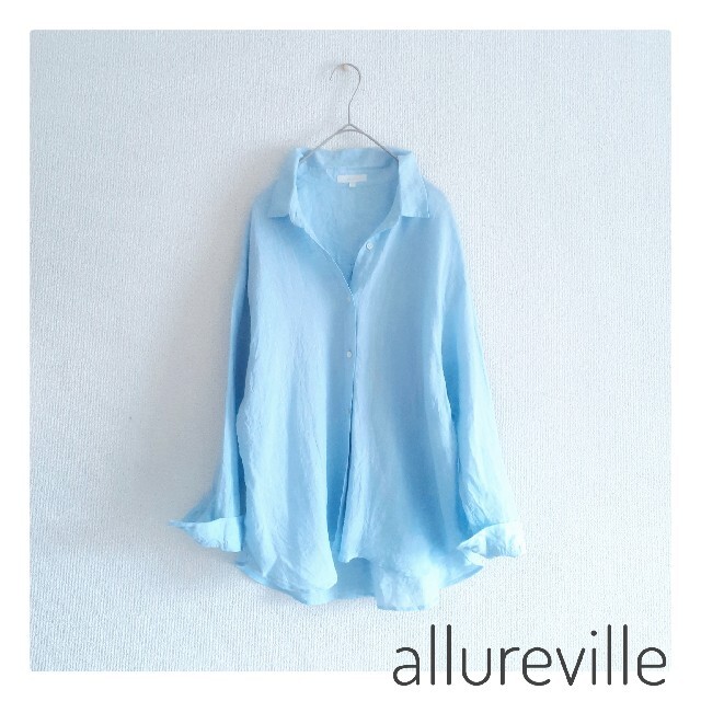allureville アルアバイル リネンシャツ ライトブルー 2