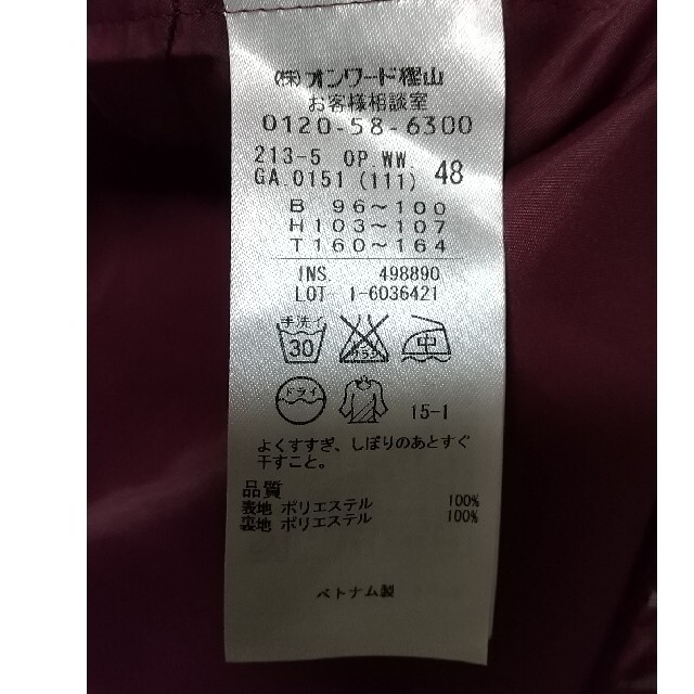 23区(ニジュウサンク)の23区 Vingt-trois 大きいサイズ フレンチスリーブ ワンピース 48 レディースのワンピース(ひざ丈ワンピース)の商品写真