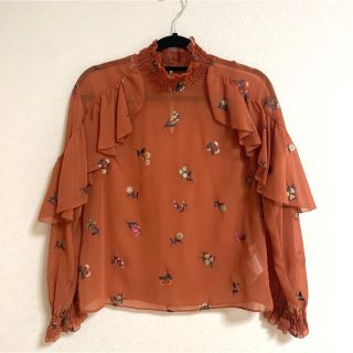 リリーブラウン(Lily Brown)の【美品】リリーブラウン　レースブラウス(シャツ/ブラウス(長袖/七分))