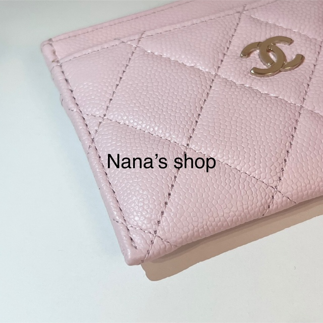 CHANEL(シャネル)のlatte様専用 CHANEL シャネル カードケース キャビアスキン ピンク レディースのファッション小物(名刺入れ/定期入れ)の商品写真