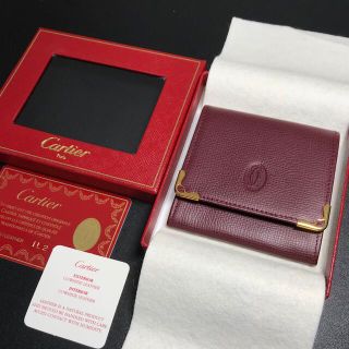 カルティエ(Cartier)の【未使用 正規品 保管品】 カルティエ コインケース　小銭入れ スクエア 付属品(コインケース/小銭入れ)