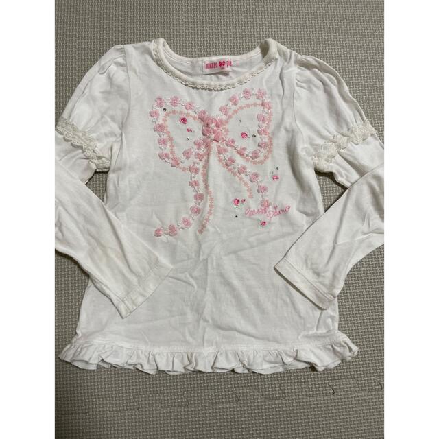 mezzo piano(メゾピアノ)のmezzo piano 長袖　ロンT  120  白 キッズ/ベビー/マタニティのキッズ服女の子用(90cm~)(Tシャツ/カットソー)の商品写真