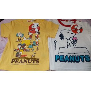 スヌーピー(SNOOPY)の新品 スヌーピー 半袖Tシャツ 2枚 90センチ(Tシャツ/カットソー)