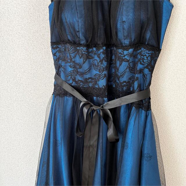 ブルー ドレス レディースのフォーマル/ドレス(ミディアムドレス)の商品写真