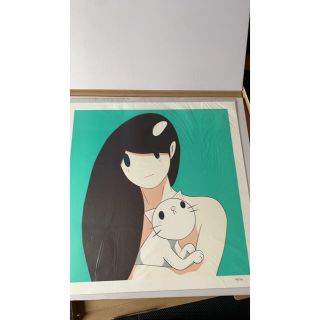 天野タケル Venus and Cat Print green グリーン 緑(版画)