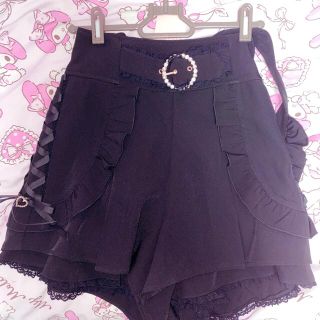 LIZLISA レースアップサスペンダー付きスカパン 美品 スカート ミニスカート