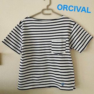 オーシバル(ORCIVAL)のORCIVALボーダーポケット付きTシャツ(Tシャツ(半袖/袖なし))