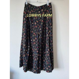 ローリーズファーム(LOWRYS FARM)のレディース　花柄ワイドパンツ　LOWRYS FARM ゆったりM(カジュアルパンツ)