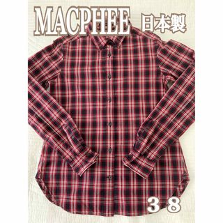 マカフィー(MACPHEE)の❤️マカフィーMACPHEEトゥモローランド　赤チェック　ボタン　シャツ　日本製(シャツ/ブラウス(長袖/七分))