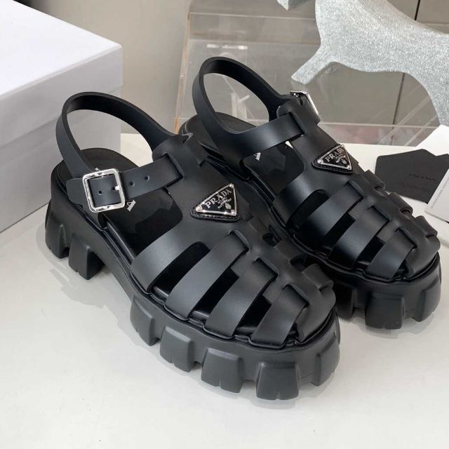 PRADA プラダ フォームラバー サンダル サイズ 36 ブラック