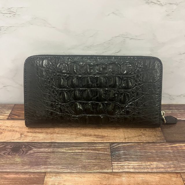 紫 長財布 ワニ革 新品 ブラウンクロコダイル 天然革 高級 ワニ 長財布 ...