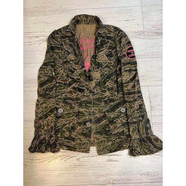 ヒステリックグラマー スカル迷彩フリルジャケット 最高 10098円