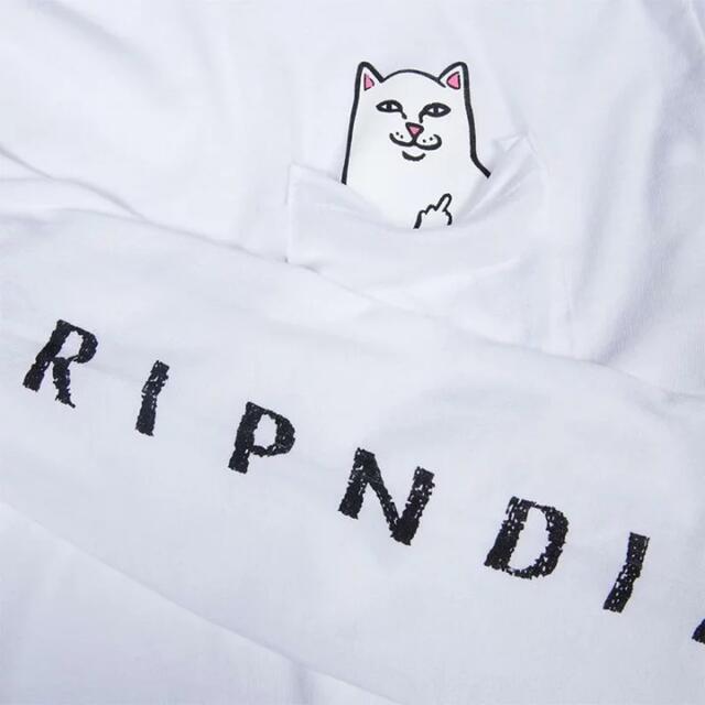 RIPNDIP(リップンディップ)のRIPNDIP ロンT M Lord Nermal Pocket ホワイト メンズのトップス(Tシャツ/カットソー(七分/長袖))の商品写真