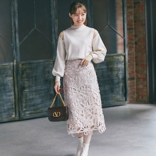 トッコ(tocco)のレーススカート♡新品♡　トッコクローゼット(ひざ丈スカート)