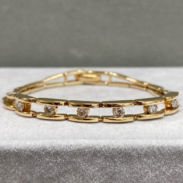 格安販売の K18 贅沢な作りのダイヤモンドブレスレット 0.8ct