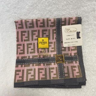 フェンディ(FENDI)の●フェンディ  FENDI 大判スカーフ  ハンカチーフ　新品　ロゴ入り(バンダナ/スカーフ)