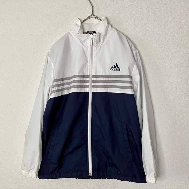 adidas(アディダス)の着用回数少⭐︎adidas アディダス ナイロンジャケット キッズ/ベビー/マタニティのキッズ服男の子用(90cm~)(ジャケット/上着)の商品写真