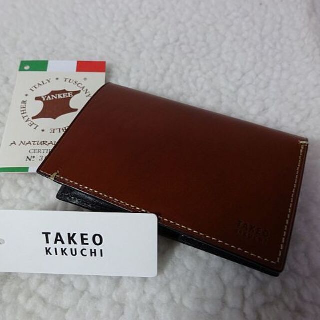 TAKEO KIKUCHI(タケオキクチ)の【新品/本物】TAKEO KIKUCHI（タケオキクチ）名刺入れ/キャメル メンズのファッション小物(名刺入れ/定期入れ)の商品写真