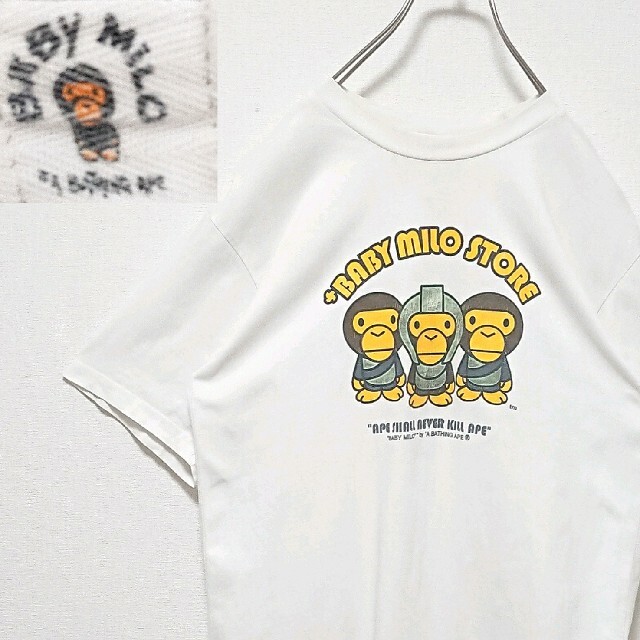 A BATHING APE(アベイシングエイプ)の【匿名配送】 アベイシングエイプ BABY MILO プリント 半袖 Tシャツ メンズのトップス(Tシャツ/カットソー(半袖/袖なし))の商品写真