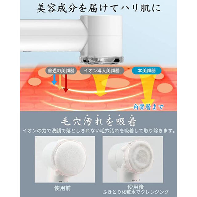 美顔器 フェイスケア 温冷ケア EMS 目元ケア スマホ/家電/カメラの美容/健康(フェイスケア/美顔器)の商品写真