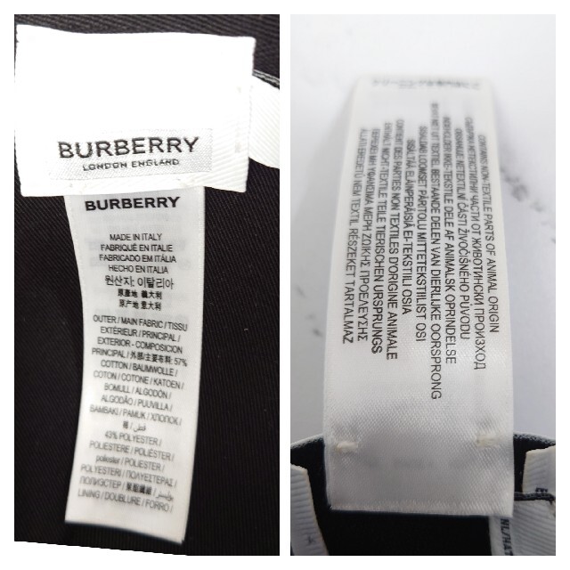 美品BURBERRYバーバリーロンドンイングランド 帽子キャップCAPチェック