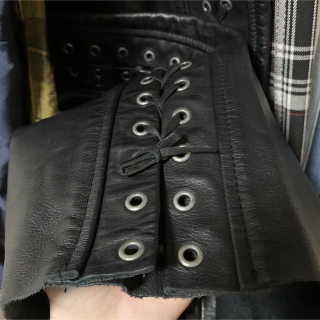 Alexander McQueen(アレキサンダーマックイーン)のAlexander McQueen lace-up leather pants レディースのパンツ(その他)の商品写真