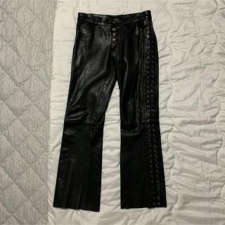 アレキサンダーマックイーン(Alexander McQueen)のAlexander McQueen lace-up leather pants(その他)